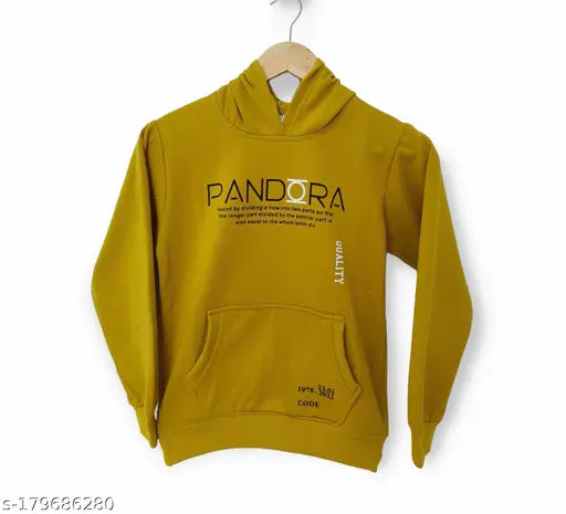 Cotton kids hoodie sweatshirt with long sleeves, printed net design in children's sizes: 4-5yrs, 5-6yrs, 6-7yrs, 7-8yrs, 8-9yrs, 9-10yrs, 10-11yrs. Made in India