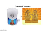Metal Ganesha Laxmi Idol & 35-in-1 Plug N Play Mantra Machine, Indian devotional items for spiritual practice