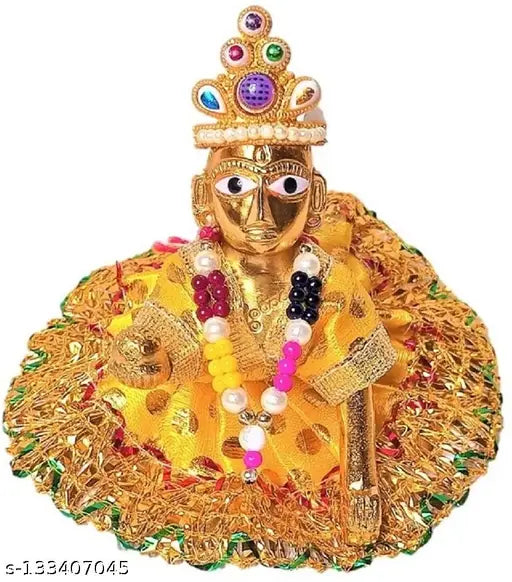 Handcrafted Pital Brass Krishna Statue - Laddu Gopal Thakur Ji SIZE 2, intricately detailed Indian metal idol