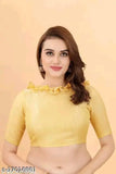 Yellow saree with mirror embellishments