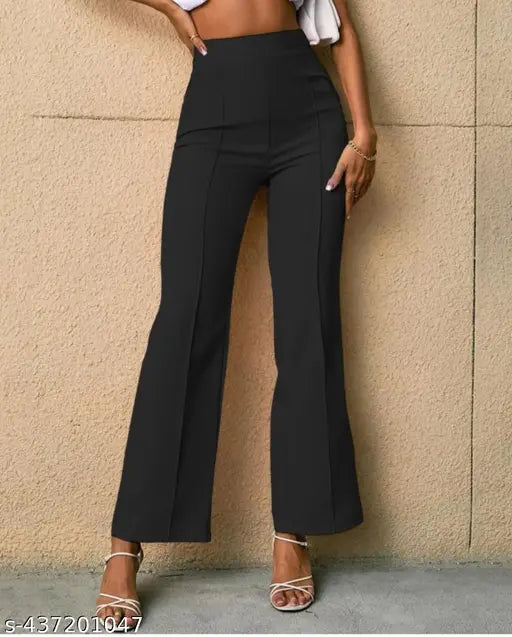Black wide leg high waist pants