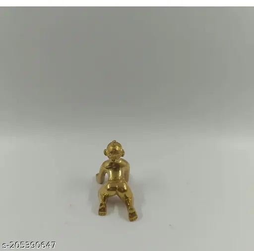 Brass Krishna Idol, Indian-made brass figurine of Radha with blue eyes, Size 1 (H:6cm x L:4cm x B:2cm)