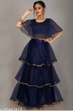Fancy kids girls taffeta silk sleeveless lehenga choli set, embellished and solid pattern, ready-made, stitched net, size 4-5 years (waist 24in, length 24in)