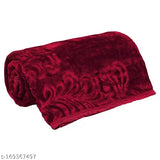 Red polyester Mink SB plain comforter duvet, ideal for heavy winter, super quality, 400 thread count, single/king size (60x90 inches)