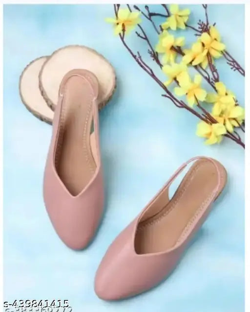 Stylish synthetic heel sandal for women, PVC sole, closed back, ideal for casual parties, size IND-7 foot length 25.4cm