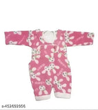 Trendy stylish cotton blend dungaree set for baby boys and girls with long sleeves, printed pattern, includes 3 pieces