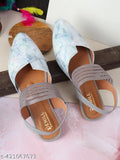 Synthetic leather ballerinas in BB78White print design for women - Indian origin slip-on flats