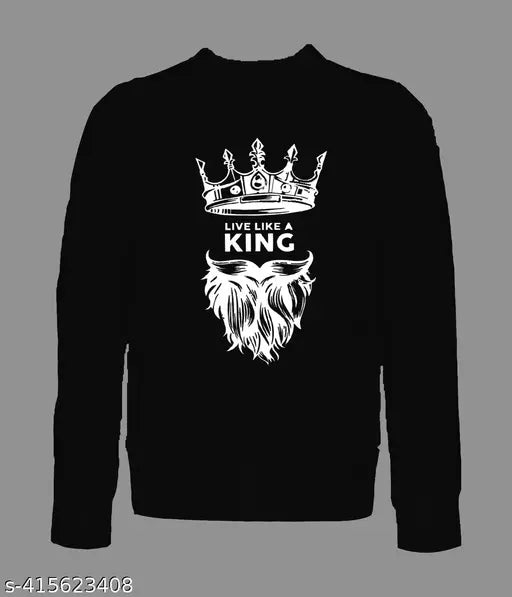 PEPP N HAGG BOYS 100% COTTON BIOWASH - KING PRINTED -FULL SLEEVE -T SHIRT | TRENDY | FASHION | GOOD QUALITY | COMFORTABLE | BLACK