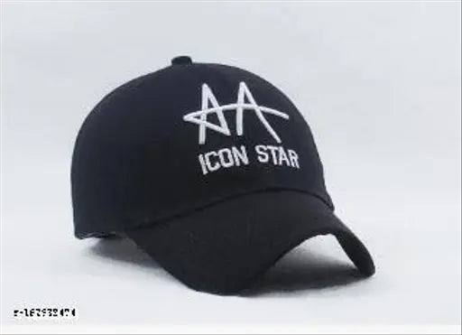 Embroidered cotton baseball cap with Allu Arjun icon, suitable for boys and men