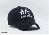 Embroidered cotton baseball cap with Allu Arjun icon, suitable for boys and men