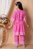 Girls printed rayon Naira set, 9-10 years, Indian girls summer wear