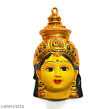 Yellow metal Varalakshmi doll, Indian god idol for Varalakshmi Pooja and Nombu (Height: 65cm)