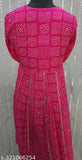 Magenta bandej print flared kurta with paisley designs