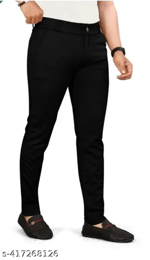 Men's regular mid rise black jeans