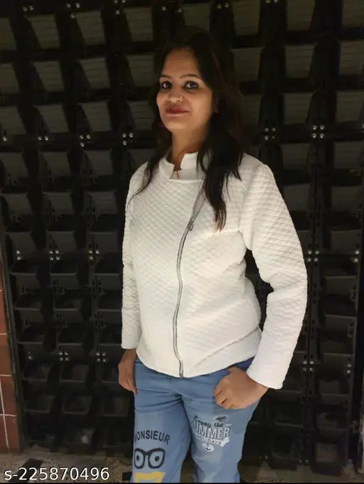 Leather long-sleeve solid women's cardigan, size XS (bust 32in), made in India