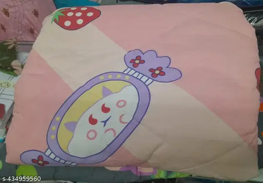 Cotton blend Kids AC quilt, embroidered designer prints, soft feel for single bed, easy to wash Main image