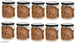 Clear glass jars, pack of 12, airtight lids, kitchen container storage set, 500ml