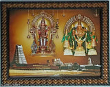 Thiruchendur Subramanya Swamy Karthikeyan Swamy Gopuram photo frame, Indian temple art, 9x12 inches