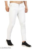 Denim Flaying Men Plain White Jeans, size 28/30/32, Made in India