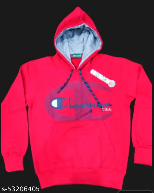 Girls Red Cotton Blend Sweatshirts & Hoodies Pack Of 1