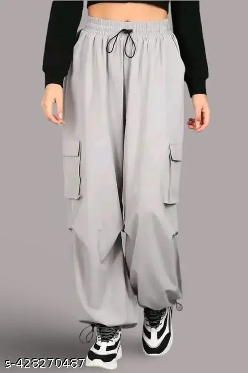 Gray four pocket jogger pants