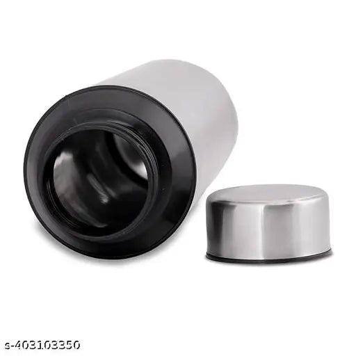 Stainless steel, leak-proof fridge water bottle (1000ML), silver color, office/school use
