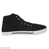 Black canvas kids' shoes