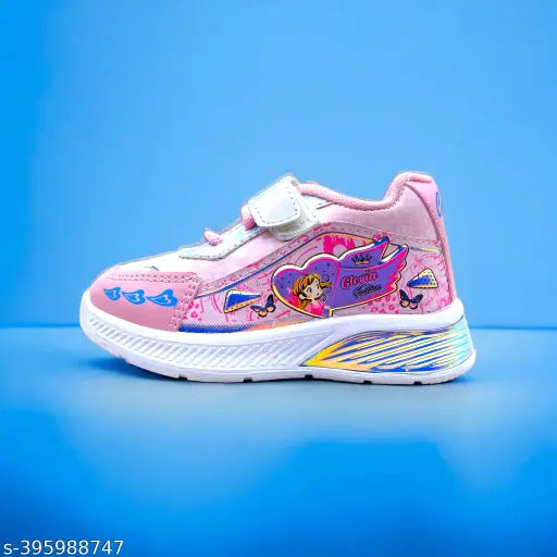 Patent leather Glovia girl shoes, printed design with Velcro fastening, trendy kids fashion (2.5-7 years), made in India