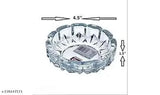 Crystal tortoise glass kachua handcrafted artifact decorative plate, Indian crystal glassware serving dish on marbled table