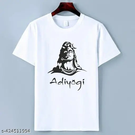 Adiyogi Lord Shiva printed polyester t-shirt, short sleeves, S-XXXL sizes available