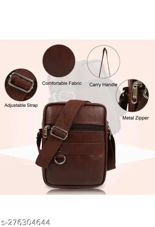 Vegan leather, casual travel, shoulder cross body sling bag
