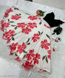 Trendy Georgette skirt set in solid & floral patterns, perfect for 3-8 year-olds Indian festive occasions