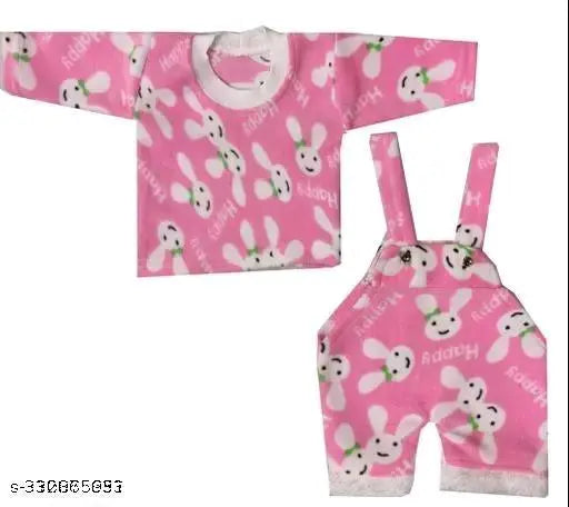 Woolen printed dungaree suits for kids winter wear, warm and stylish in size 0-3 months, made in India