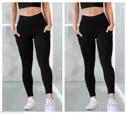 GreenShade Women's gym/casual tight. Fully stretchable, comfortable material. Solid net pattern. Size 28-44 (waist 28-44, hip 30-46). Made in India
