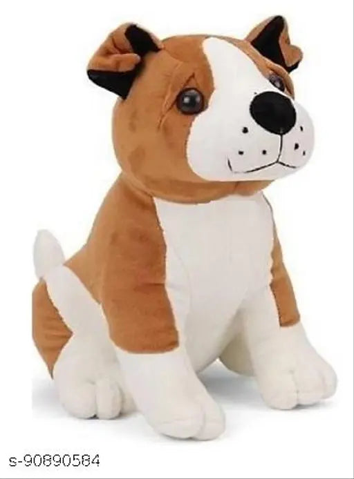 Multi-colored, plush Bull Dog and Blue Rabbit toys - high-quality, cuddly companions for kids aged 0-2 years