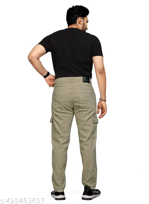 Solid denim men's jeans trendy style, size 28/30/32/34, ideal for casual wear. Made in India." (125 characters)