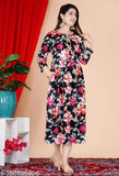 Rayon Anarkali Kurtis, printed combo, three-quarter sleeves for women in multiple sizes (S-5XL) - Indian ethnic wear trendy design
