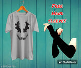 Exclusive printed polyester men's t-shirts, short sleeves with hand sleeves, India-made