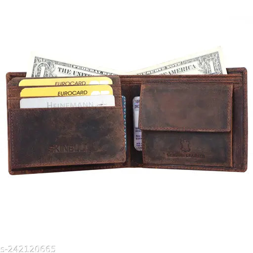 High-quality leather men's wallet & pen combo, RFID protected, genuine soft leather, perfect Diwali or Christmas gift