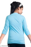 Teal long sleeve children's jacket with blue lining