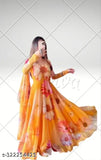 FABRIC BY GEORGETTE LONG SLEEVE ROUND NECK PRINTED WITH DUPATTA CASUAL FORMAL PARTY WEAR LONG WEAR WEDDING FUNCTION WOMEN AND GIRLS