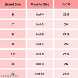 Maroon belly for women and girls for party and wedding, 6 sizes available, size chart on red background