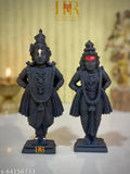 Black poly resin Vitthal Rukmini statue, exquisite home decor ornament