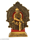 Sai Baba oxide metal idol for home decor (2.5" x 6.5" x 3.5"), perfect for Vastu and gift-giving occasions, made in India