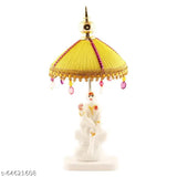 Marble & polyresin Sai Baba God Idol with chatri stand designs - Elegant, spiritual, car dashboard decor or office decor