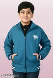 Blue, black and white zip jacket for children