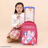 Red waterproof polyester net school trolley bag, 16 inches Queen, 30 L capacity. Durable and stylish Indian Riders backpack for kids aged 2-8, featuring adjustable padded straps and quality zippers. Perfect for carrying A4 notebooks and daily essentials
