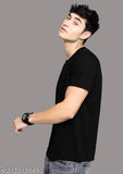 Comfy cotton short sleeve solid men's T-shirt, XL (42in), spruce up wardrobe, made in India