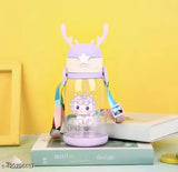 Purple plastic sipper bottle (600ml), leak-proof design, kids water bottle, India origin