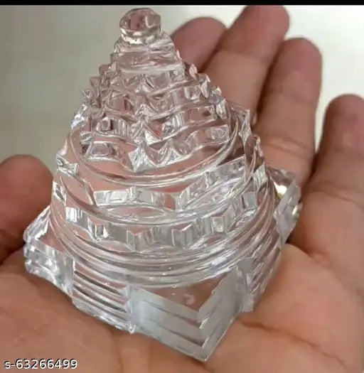 Original crystal Lakshmi yantra, 50gm, traditional Indian god idol for wealth & prosperity